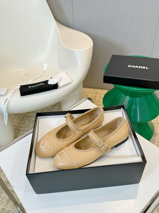 MARY JANE SHOES IN DARK CREAM LAMBSKIN 1 - 35