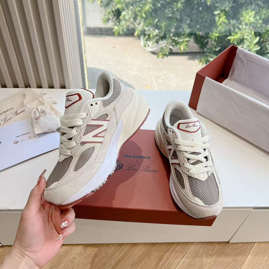 LP&NB CLASSIC BISCUIT SNEAKERS WHITE SUEDE - 35