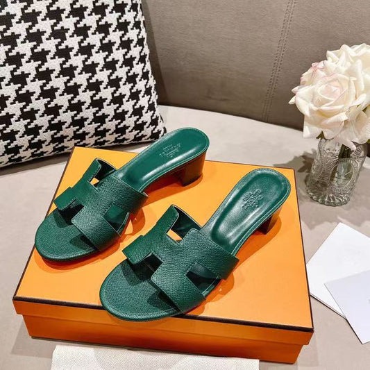 0ASIS SANDAL EPSOM CALFSKIN DARK GREEN - 35