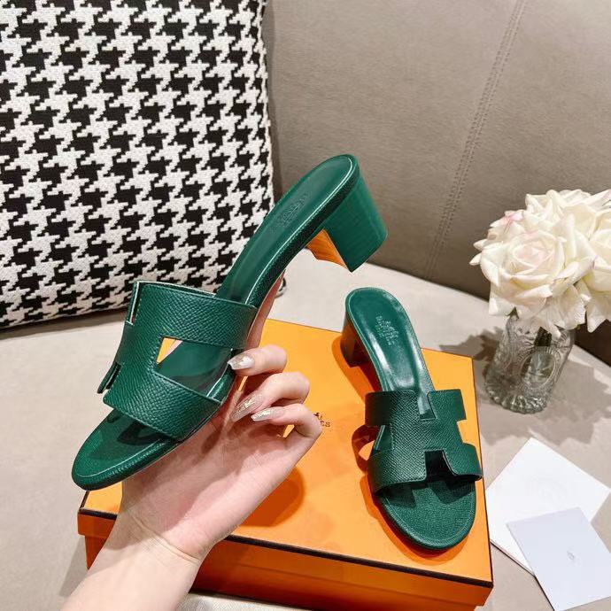 0ASIS SANDAL EPSOM CALFSKIN DARK GREEN - 35