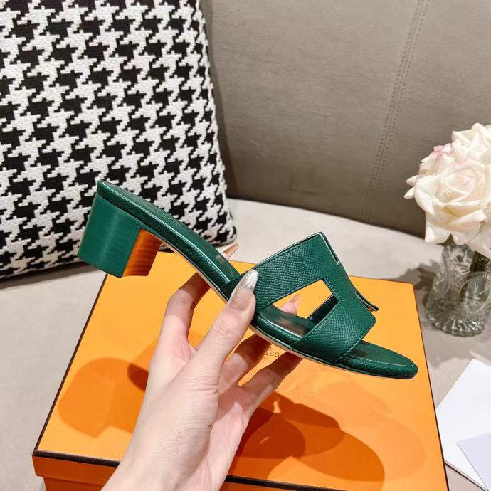 0ASIS SANDAL EPSOM CALFSKIN DARK GREEN - 35
