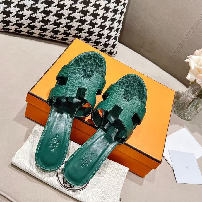 0ASIS SANDAL EPSOM CALFSKIN DARK GREEN - 35