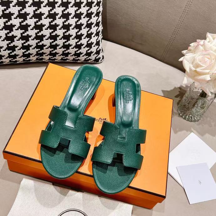 0ASIS SANDAL EPSOM CALFSKIN DARK GREEN - 35