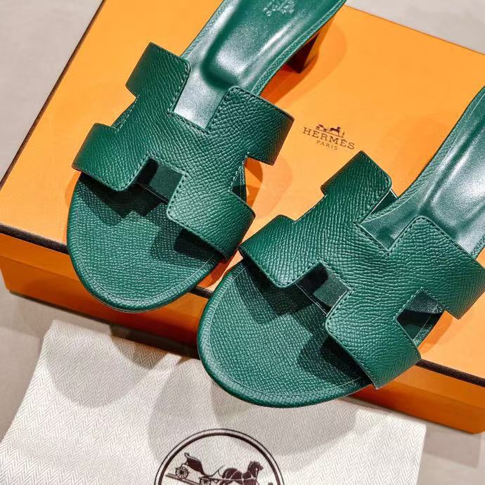 0ASIS SANDAL EPSOM CALFSKIN DARK GREEN - 35