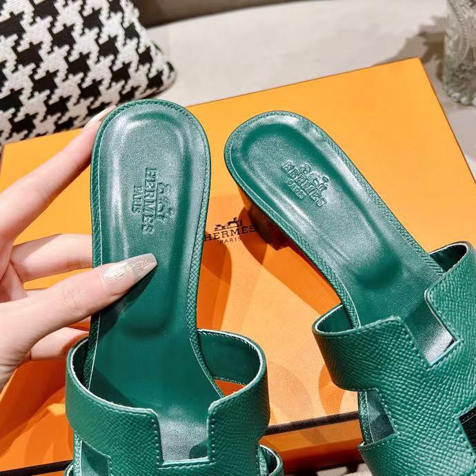 0ASIS SANDAL EPSOM CALFSKIN DARK GREEN - 35