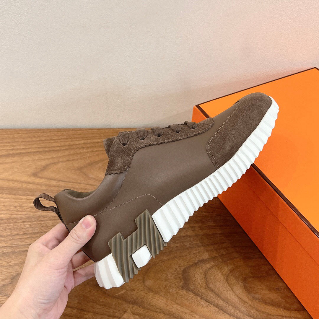 BOUNCING SNEAKER IN BROWN CALFSKIN MIX SUEDE - 35