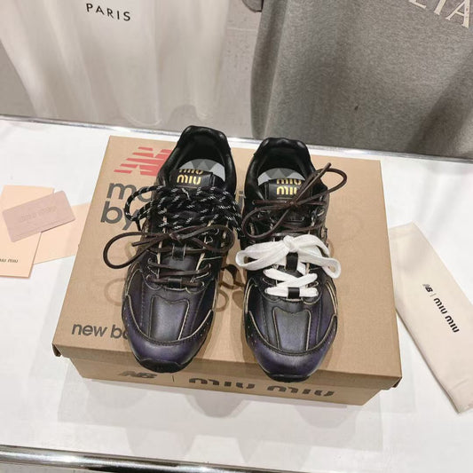 NBxMIU SNEAKER 530 IN BLACK CALFSKIN - 35
