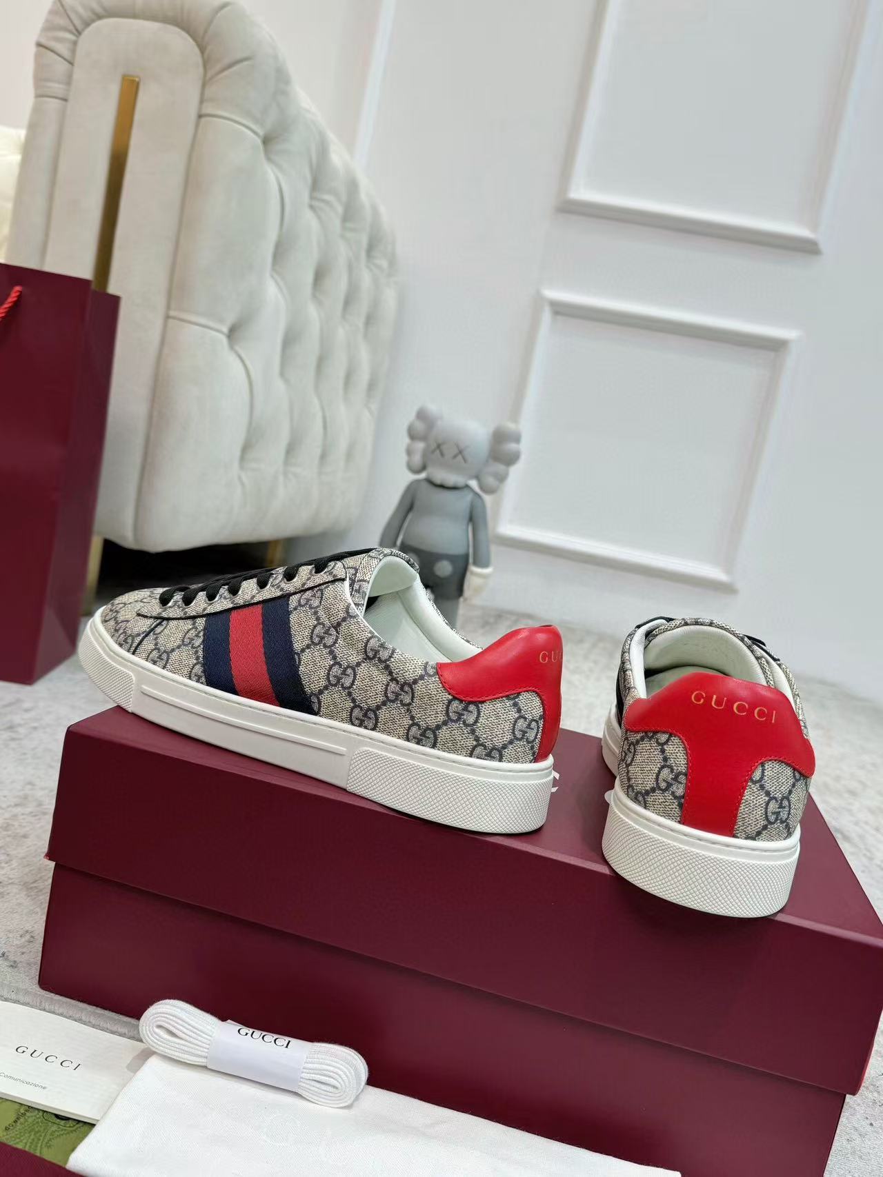 ACE TRAINER CANVAS IN WEB BEIGE - 35