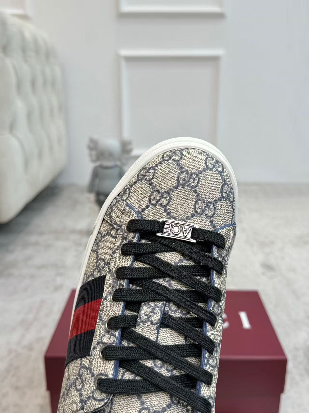 ACE TRAINER CANVAS IN WEB BEIGE - 35