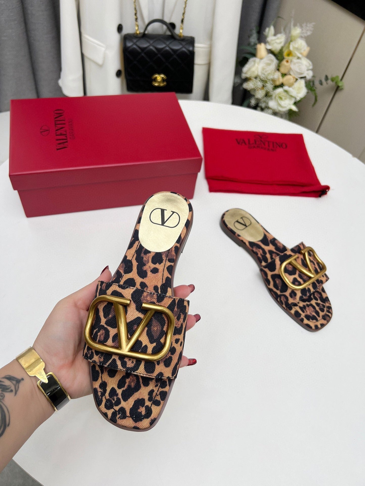 LEOPARD FLAT SLIDE GHW - 35