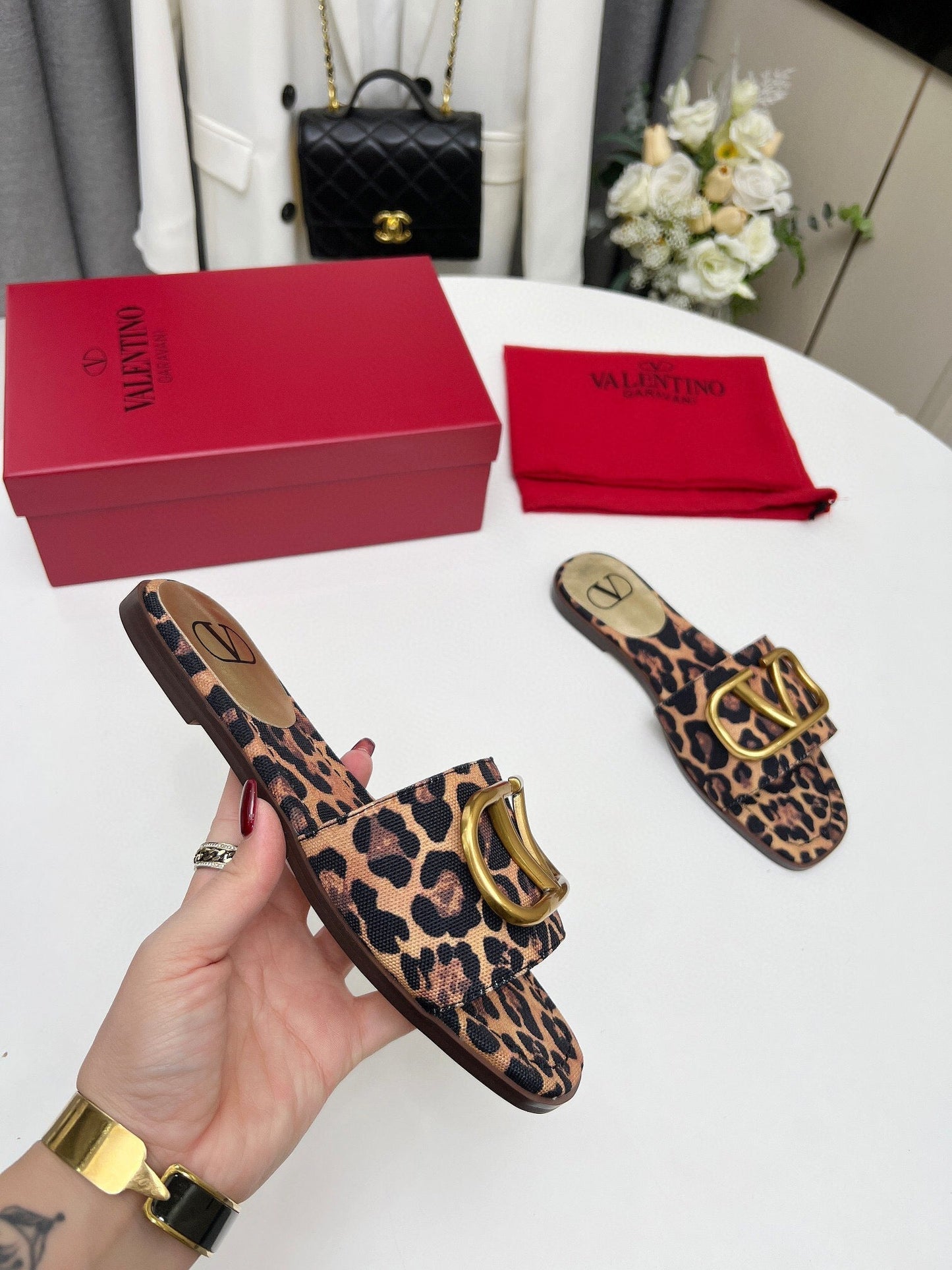 LEOPARD FLAT SLIDE GHW - 35