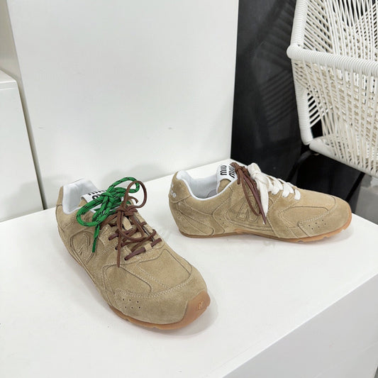 MIUxNEW 530 SNEAKER IN BROWN ECRU SUEDE - 35