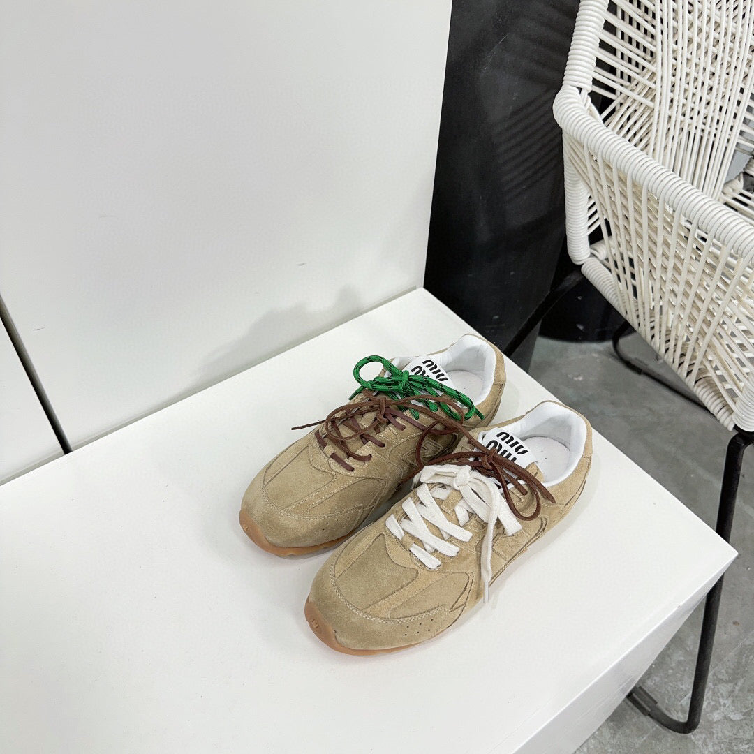 MIUxNEW 530 SNEAKER IN BROWN ECRU SUEDE - 35
