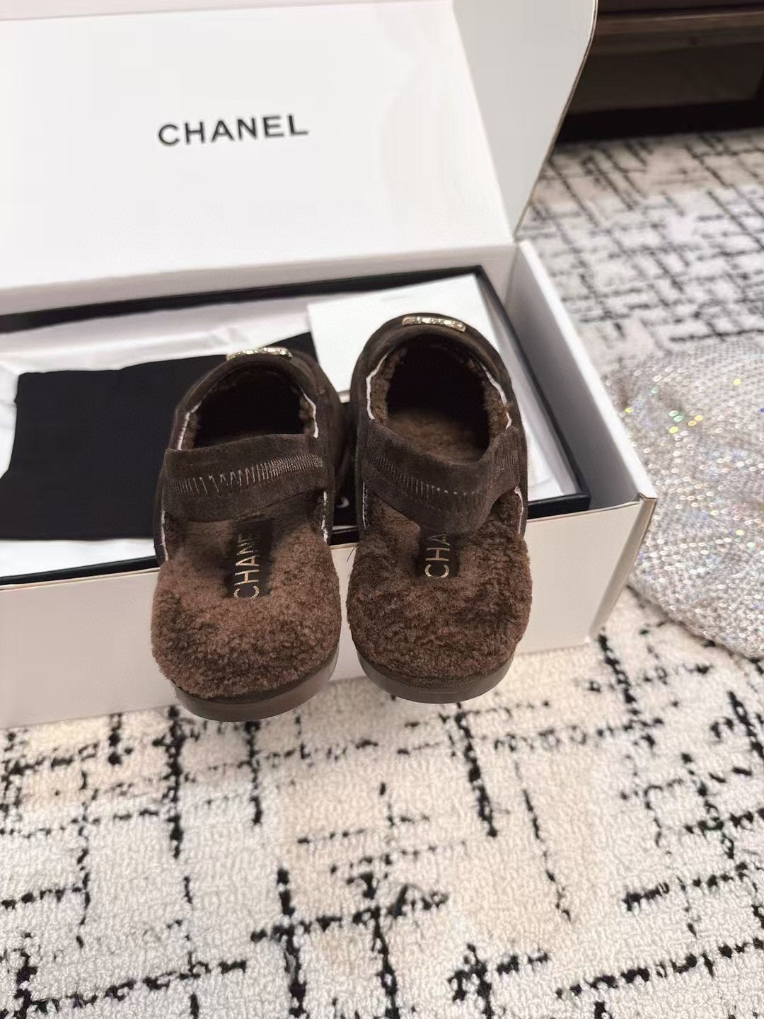 SLINGBACK LOAFER IN BROWN SUEDE AND SHEARLING - 35