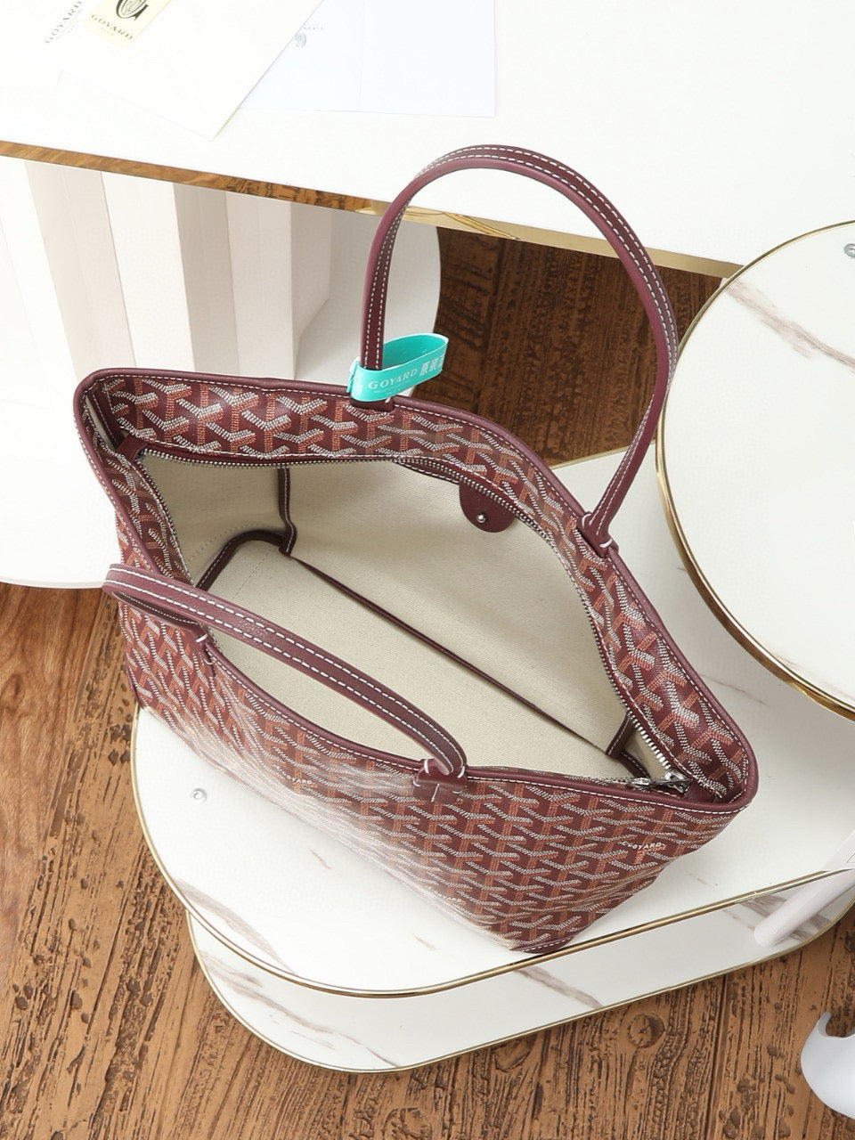 SAINT LOUIS MM 30CM BURGUNDY CANVAS - 25 cm x 14 cm x 30 cm