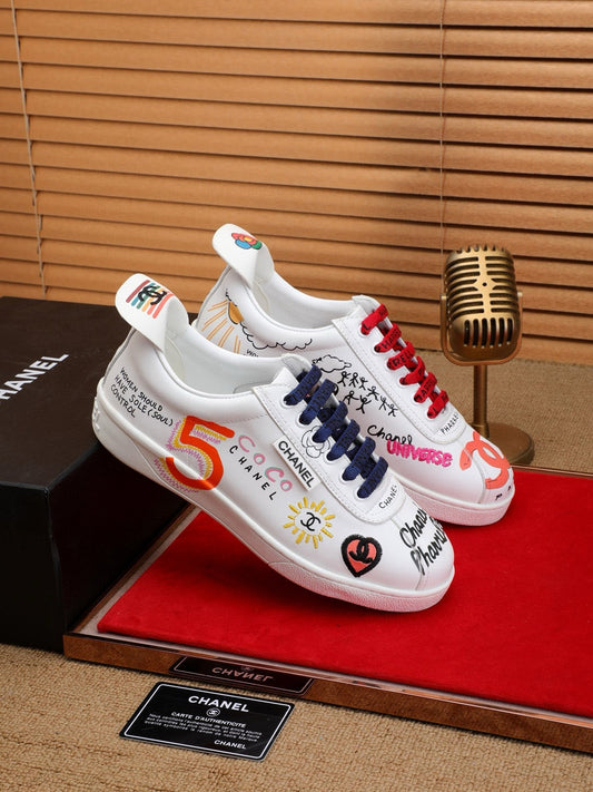 CC COCO SNEAKERS IN COLORFUL CALFSKIN - 35