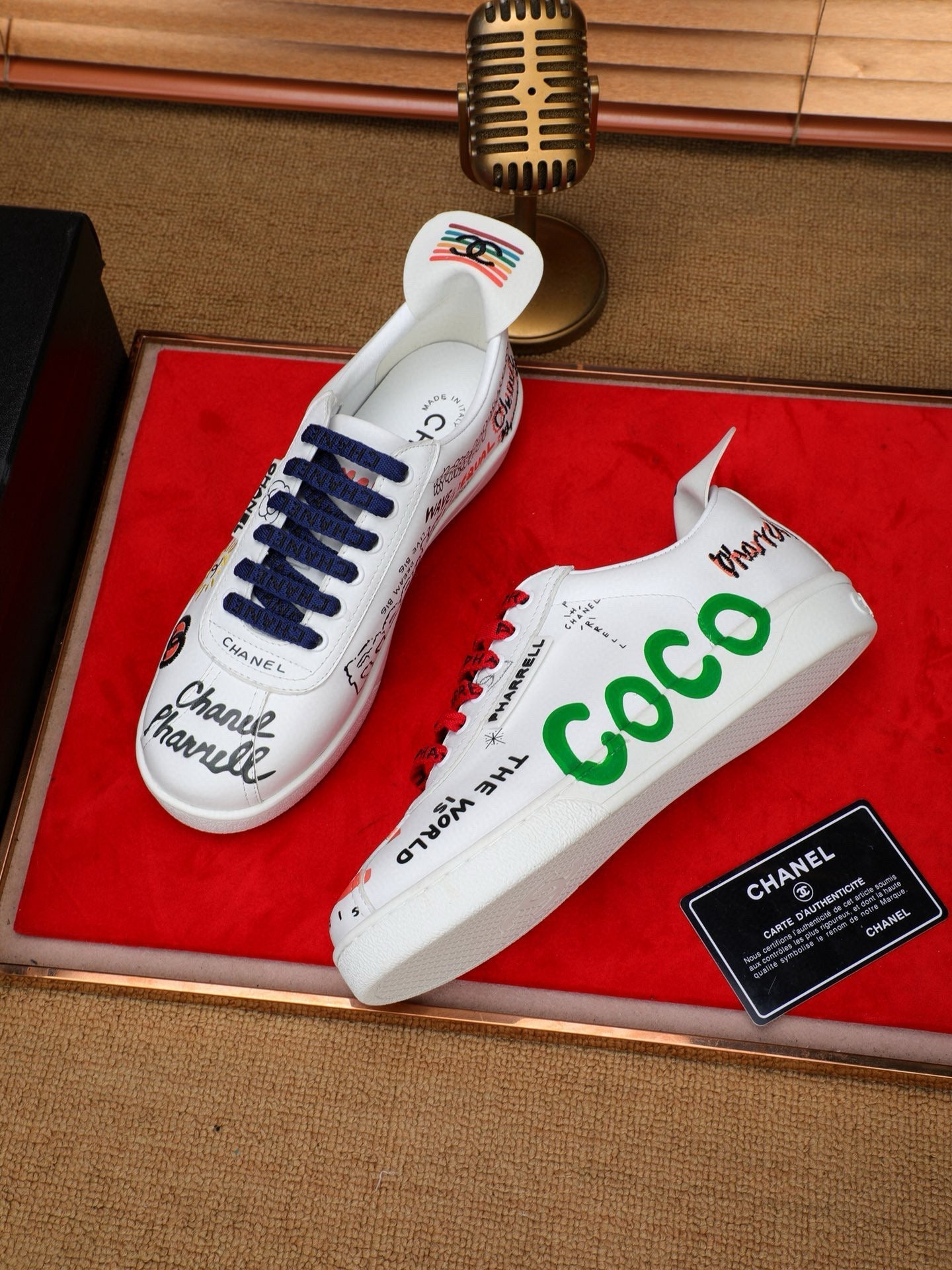 CC COCO SNEAKERS IN COLORFUL CALFSKIN - 35