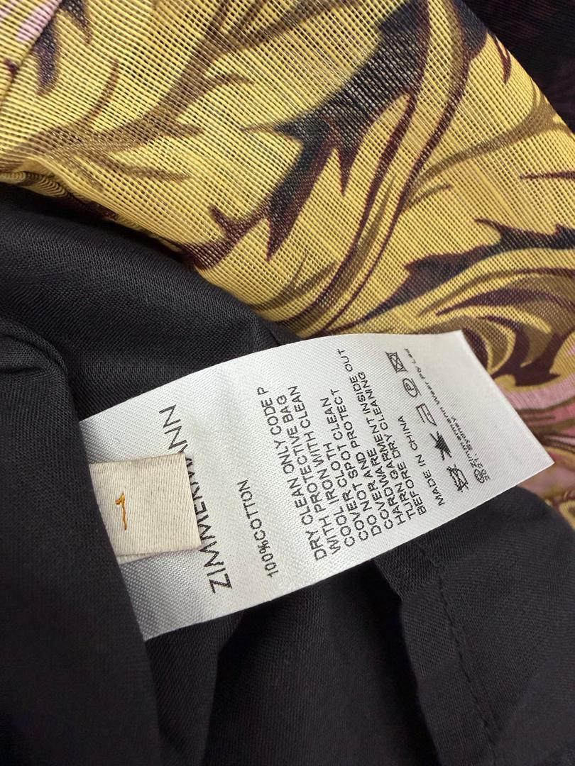 ZIMMERMAN BLACK FLORAL MAXI DRESS