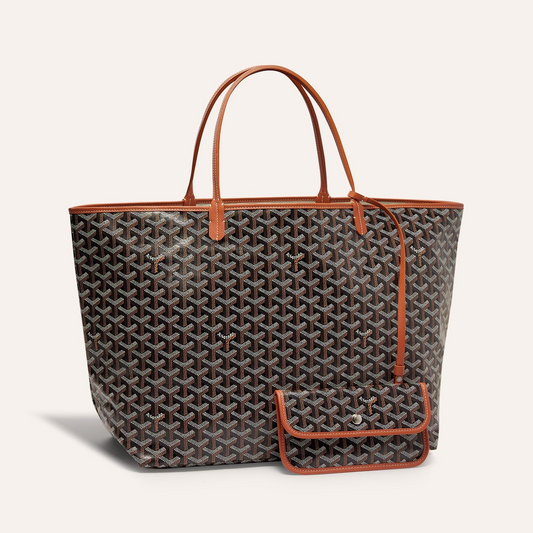 SAINT LOUIS GM 40CM BLACK AND TAN CANVAS - 40cm x 34cm x 20cm