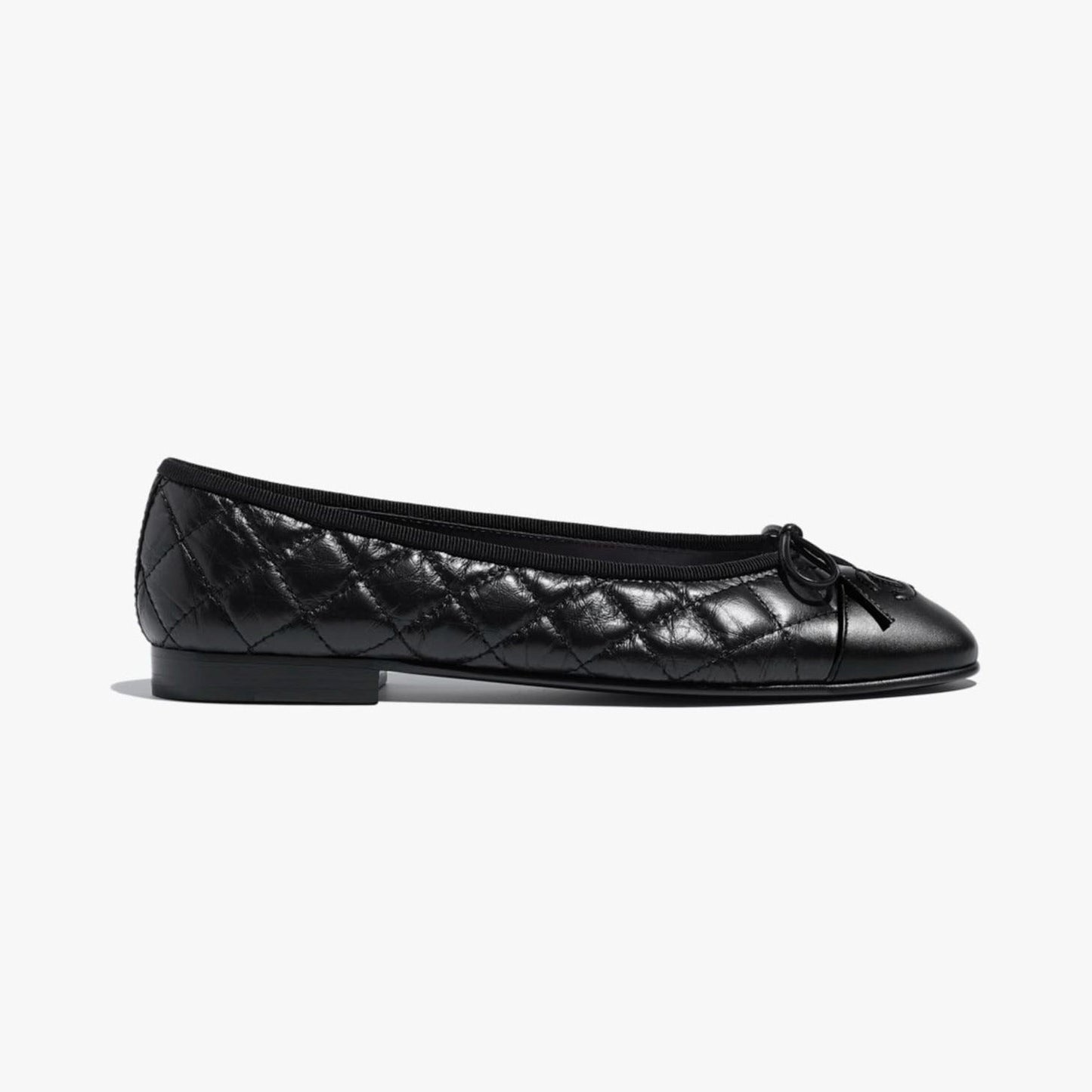 BALLET FLATS BLACK AGED CALFSKIN - 35