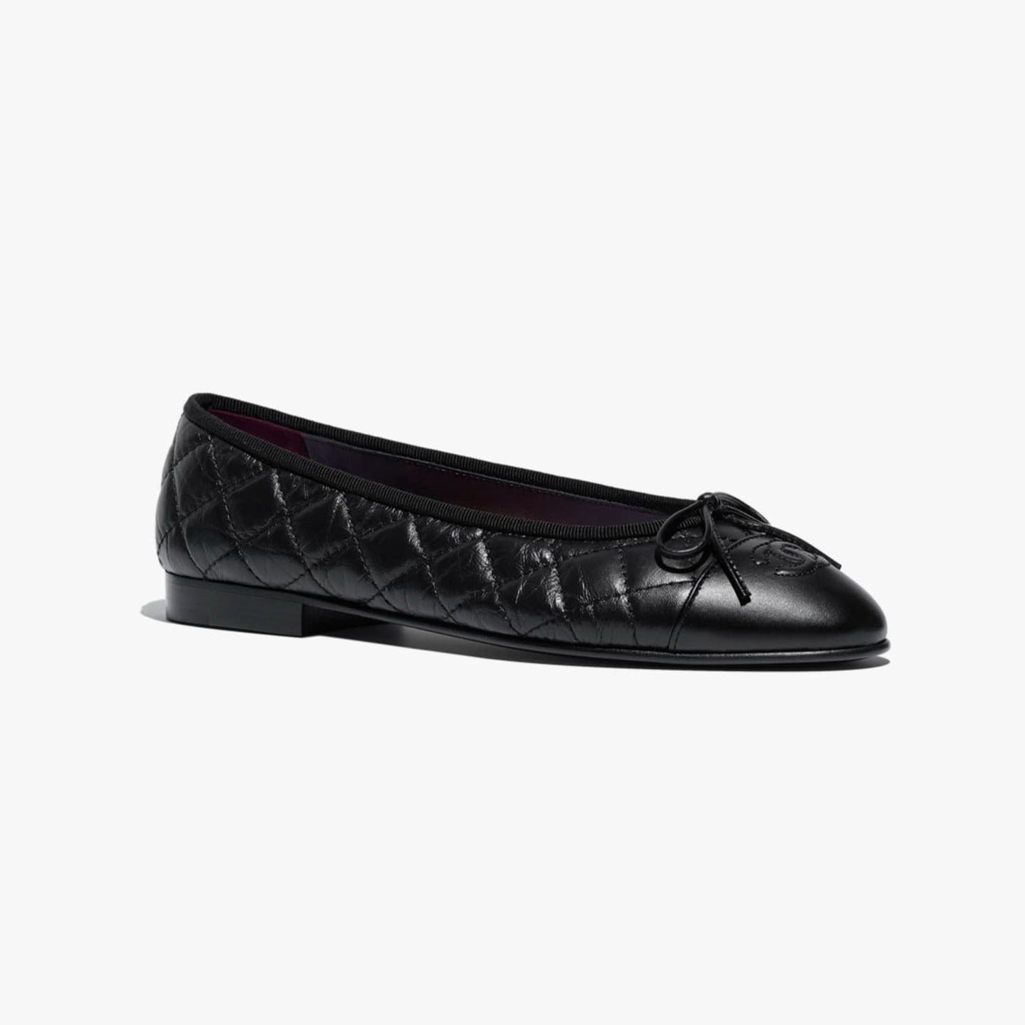 BALLET FLATS BLACK AGED CALFSKIN - 35