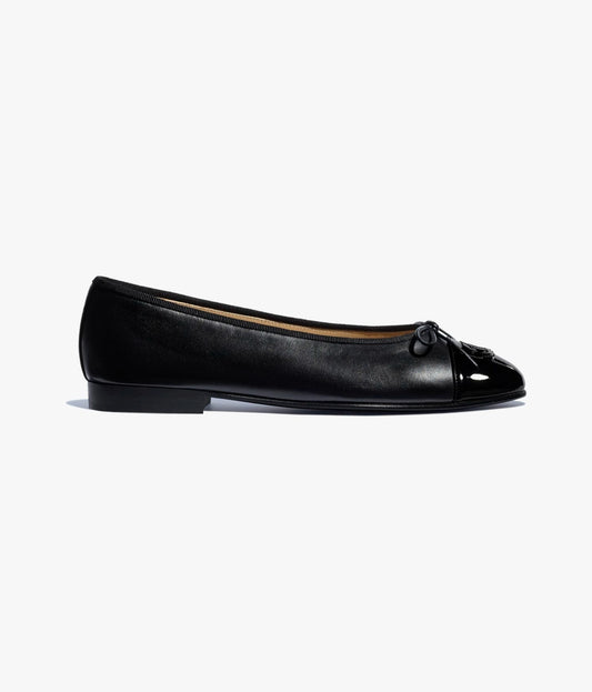 BALLET FLATS BLACK LAMBSKIN - 35
