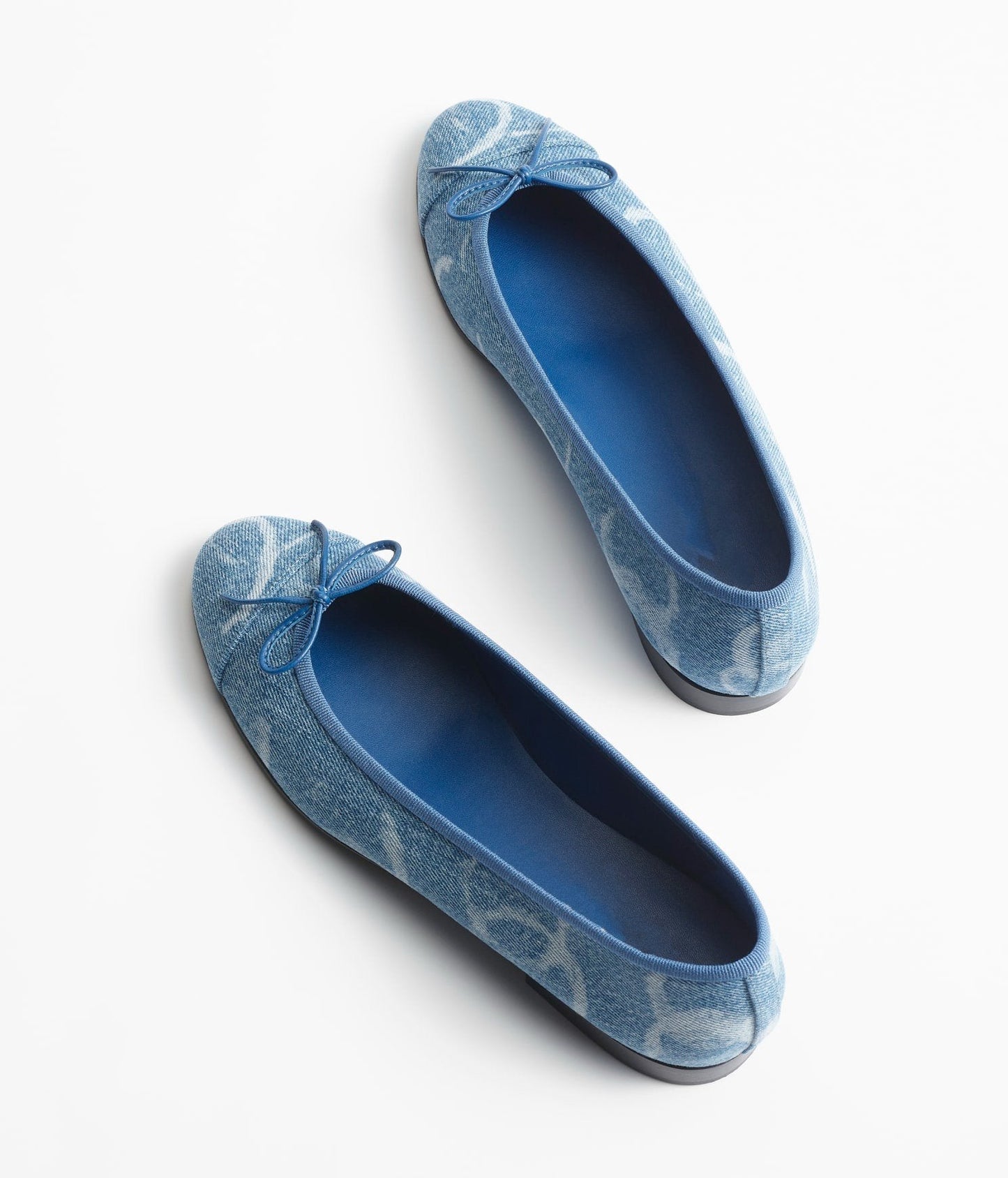 BALLET FLATS LIGHT BLUE WHITE DENIM - 35