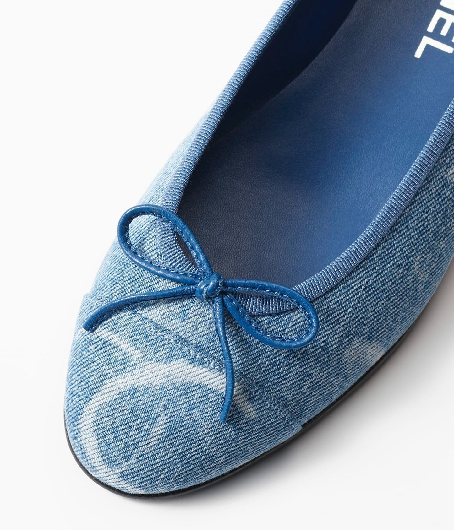 BALLET FLATS LIGHT BLUE WHITE DENIM - 35