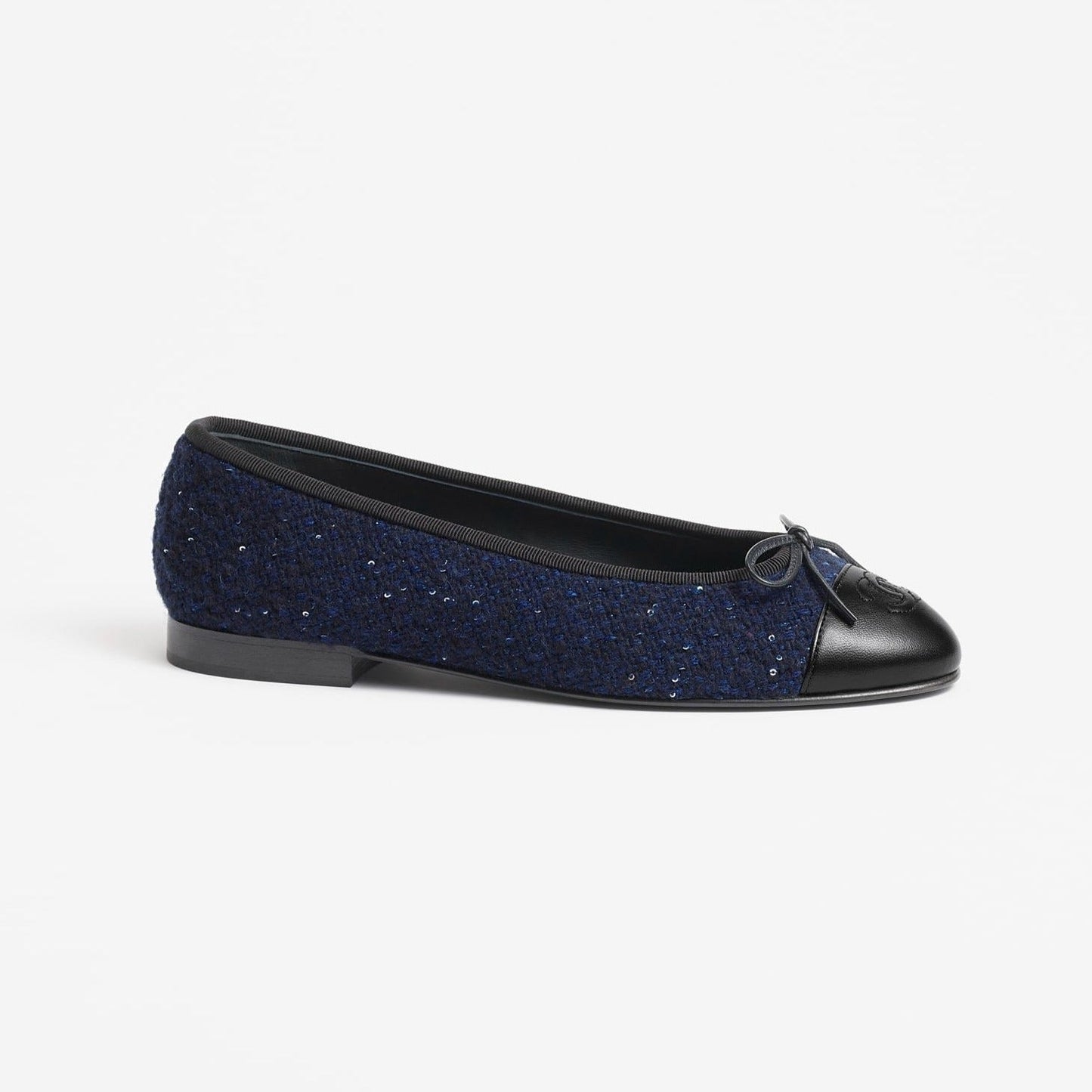 ballet flats navy blue black tweed - 35
