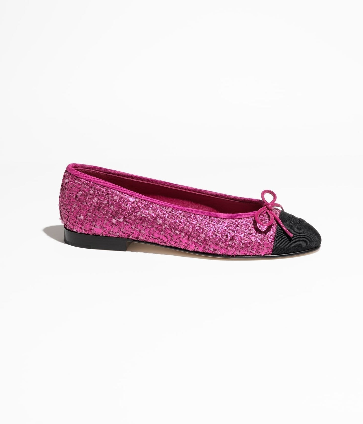 BALLET FLATS LIGHT PINK BLACK TWEED - 35