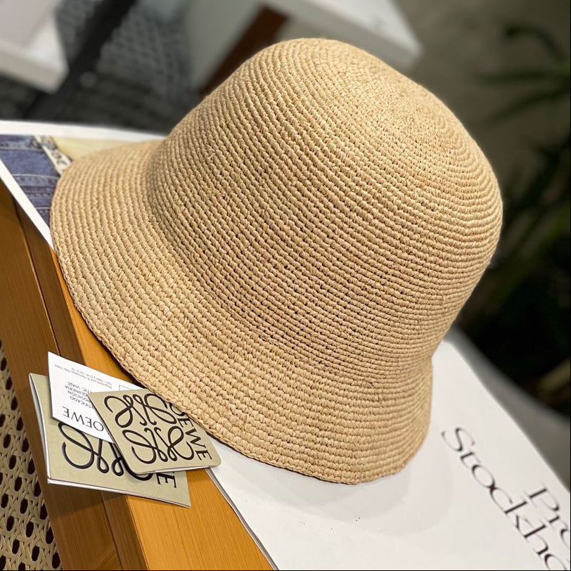 LOEWE RUFFIA BUCKET HAT