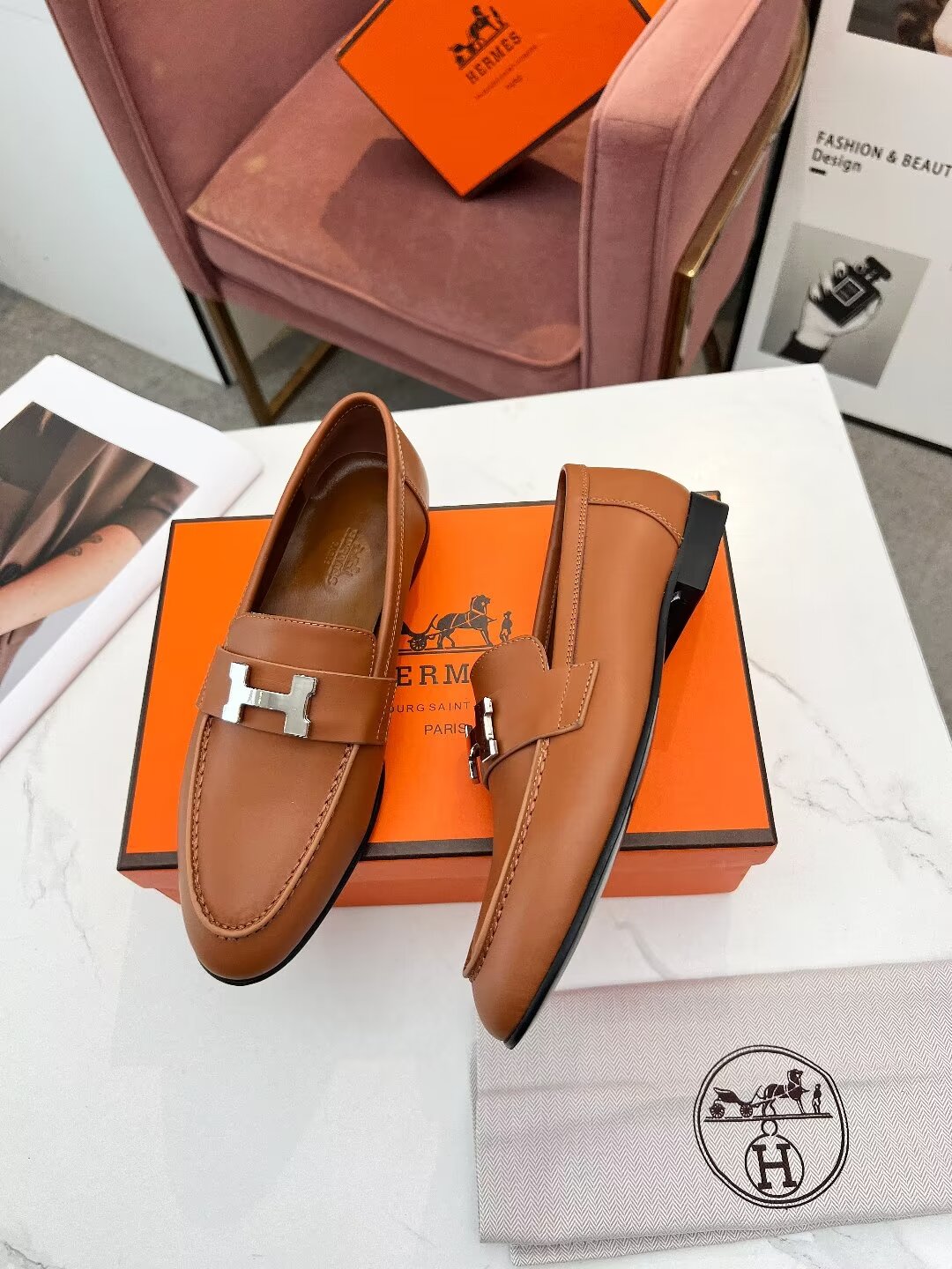 PARIS LOAFER TAWNY CALFSKIN - 35