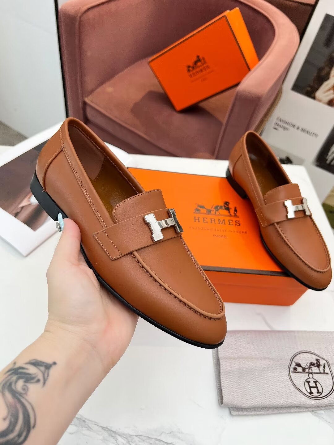 PARIS LOAFER TAWNY CALFSKIN - 35