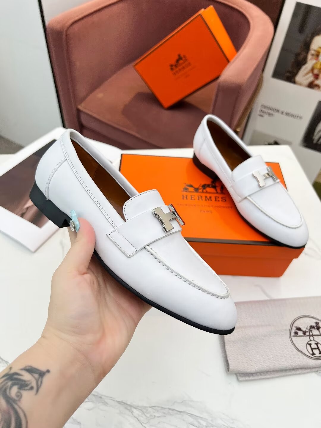 PARIS LOAFER SNOW CALFSKIN - 35
