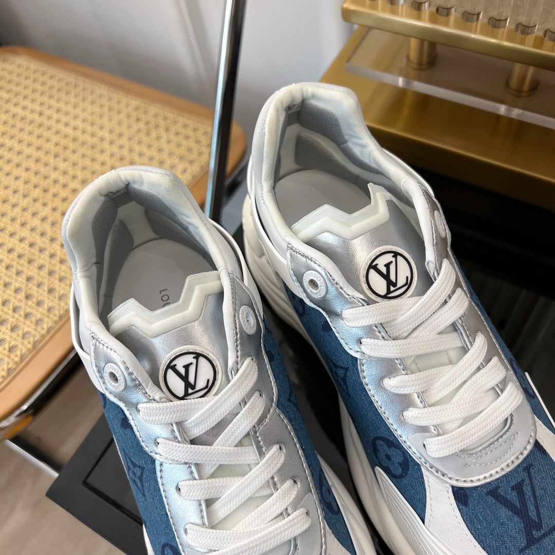 LV RUN 55 SNEAKER BLUE GRAY - 35