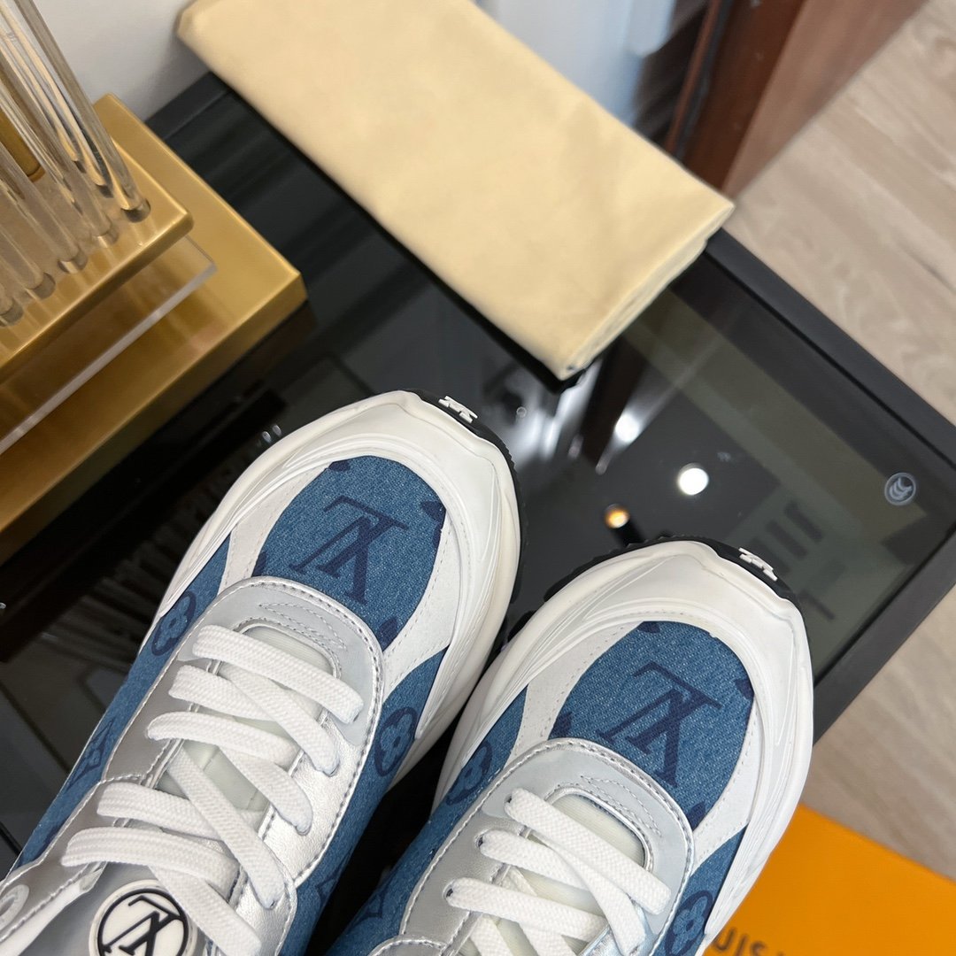 LV RUN 55 SNEAKER BLUE GRAY - 35