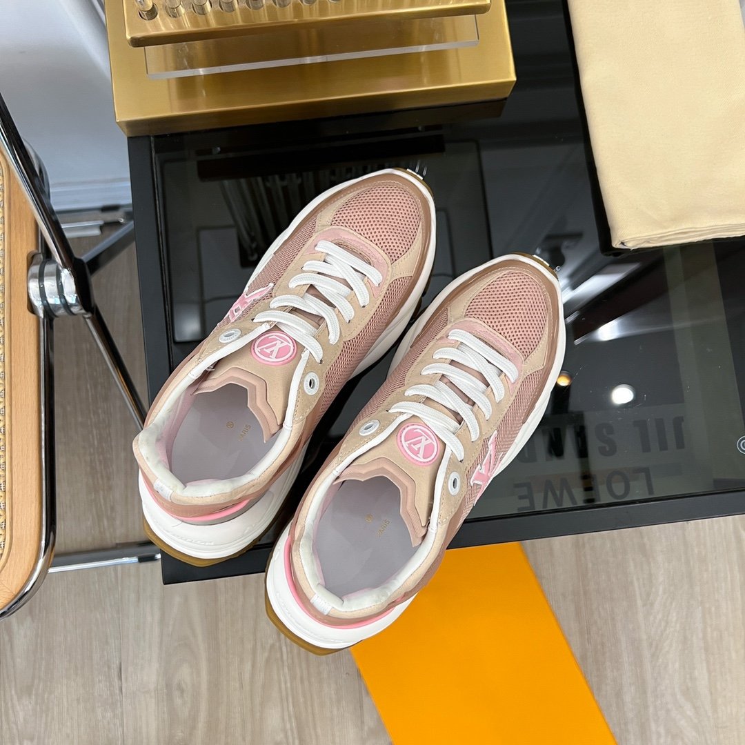 LV RUN 55 SNEAKER PINK BROWN - 35