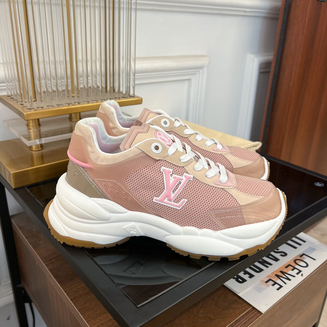 LV RUN 55 SNEAKER PINK BROWN - 35