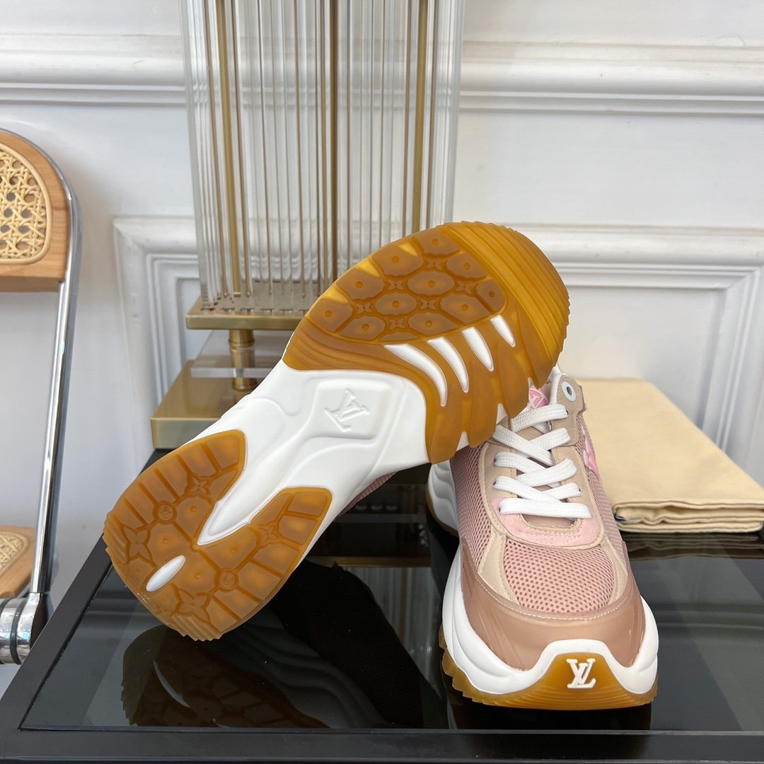 LV RUN 55 SNEAKER PINK BROWN - 35