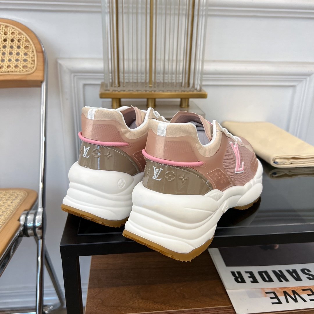 LV RUN 55 SNEAKER PINK BROWN - 35