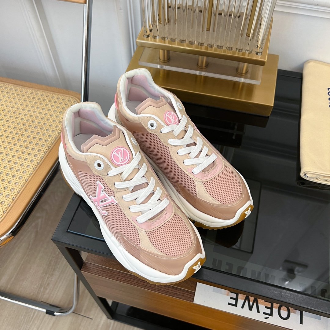LV RUN 55 SNEAKER PINK BROWN - 35