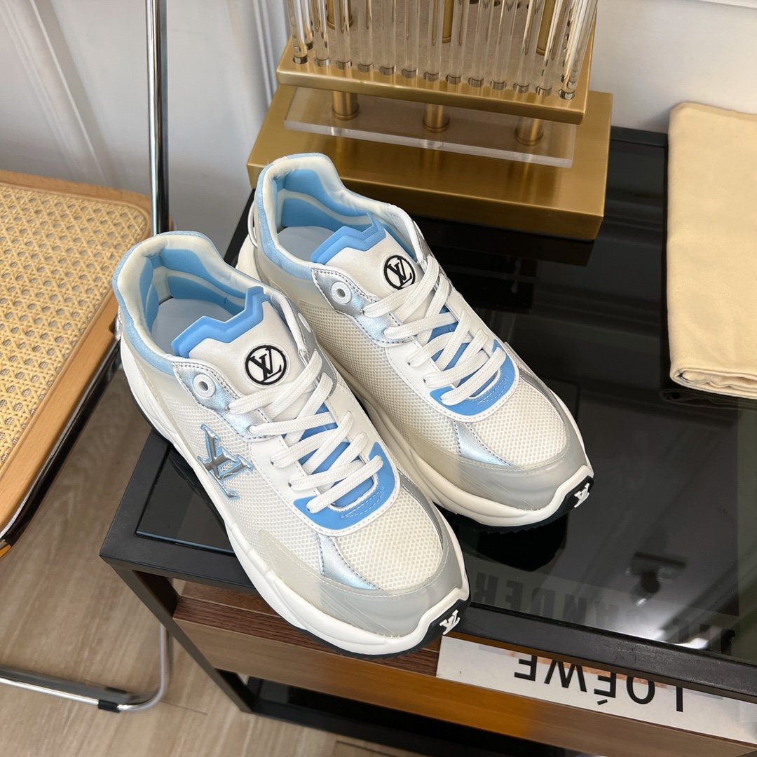 LV RUN 55 SNEAKER WHITE BLUE - 35