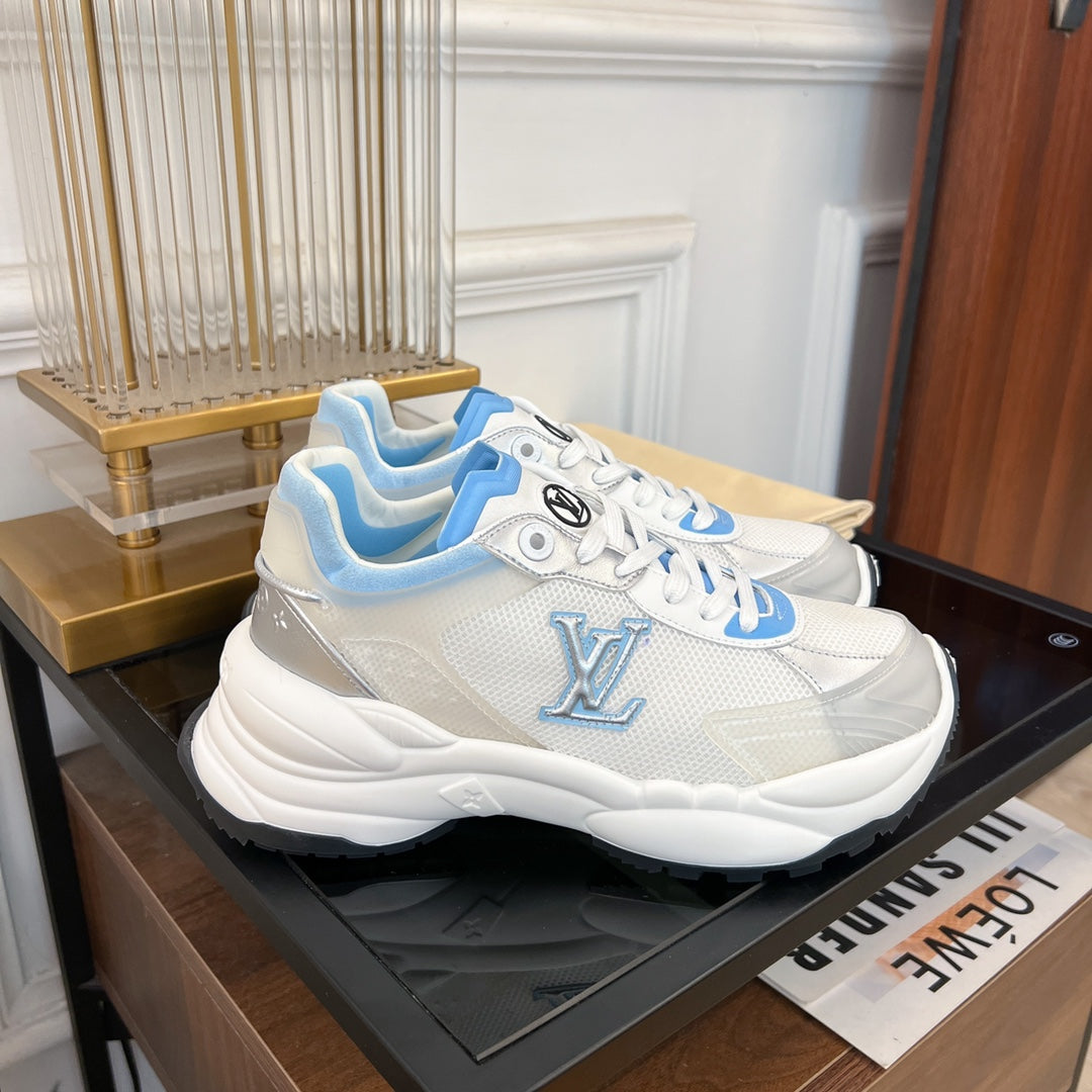 LV RUN 55 SNEAKER WHITE BLUE - 35