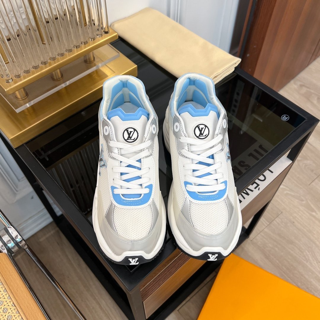LV RUN 55 SNEAKER WHITE BLUE - 35