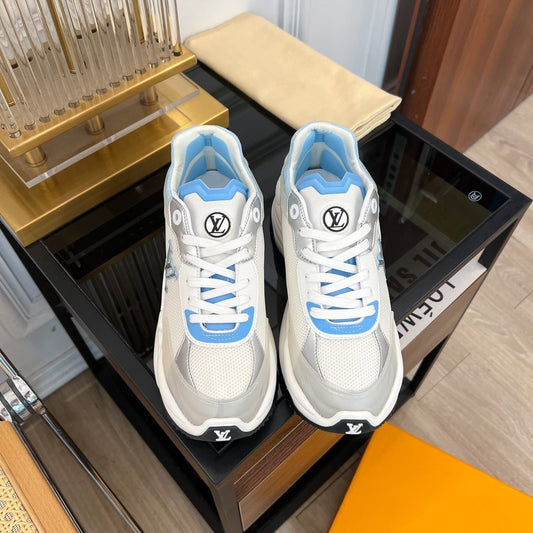 LV RUN 55 SNEAKER WHITE BLUE - 35