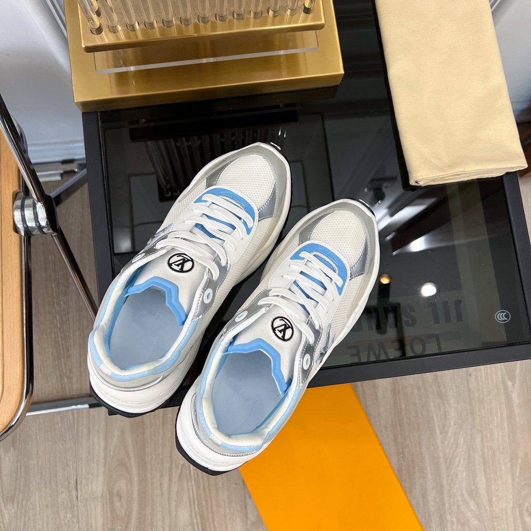 LV RUN 55 SNEAKER WHITE BLUE - 35