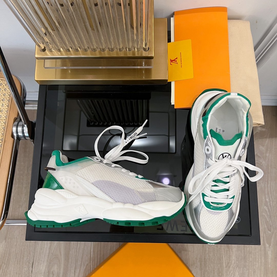 LV RUN 55 SNEAKER WHITE GREEN - 35
