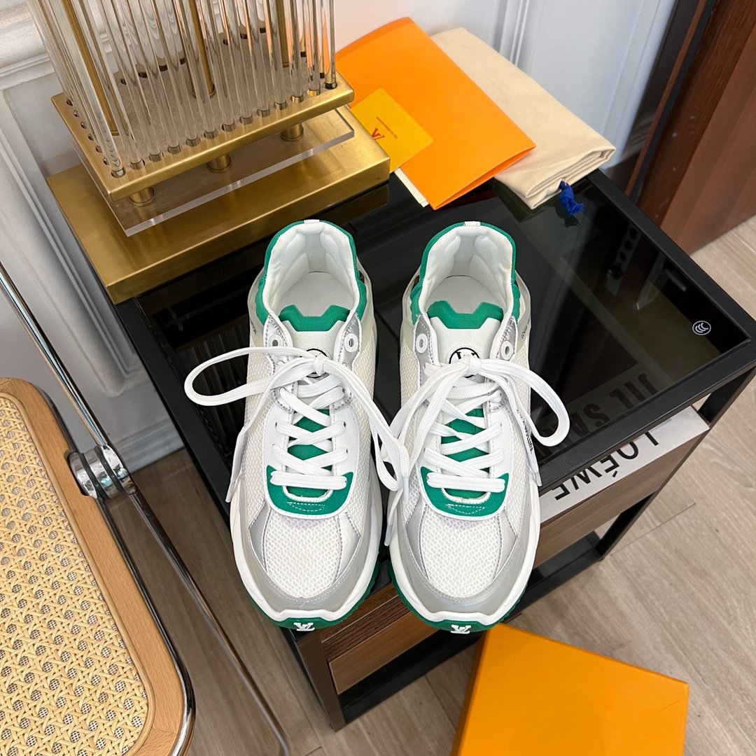 LV RUN 55 SNEAKER WHITE GREEN - 35