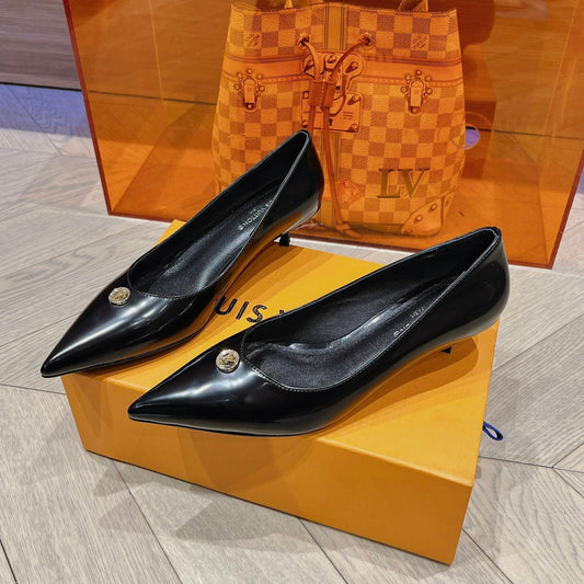 LV SINGLE LOW HEEL PUMP BLACK - 34