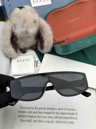RECTANGULAR FRAME SUNGLASSES G3109 IN ACETATE - Black